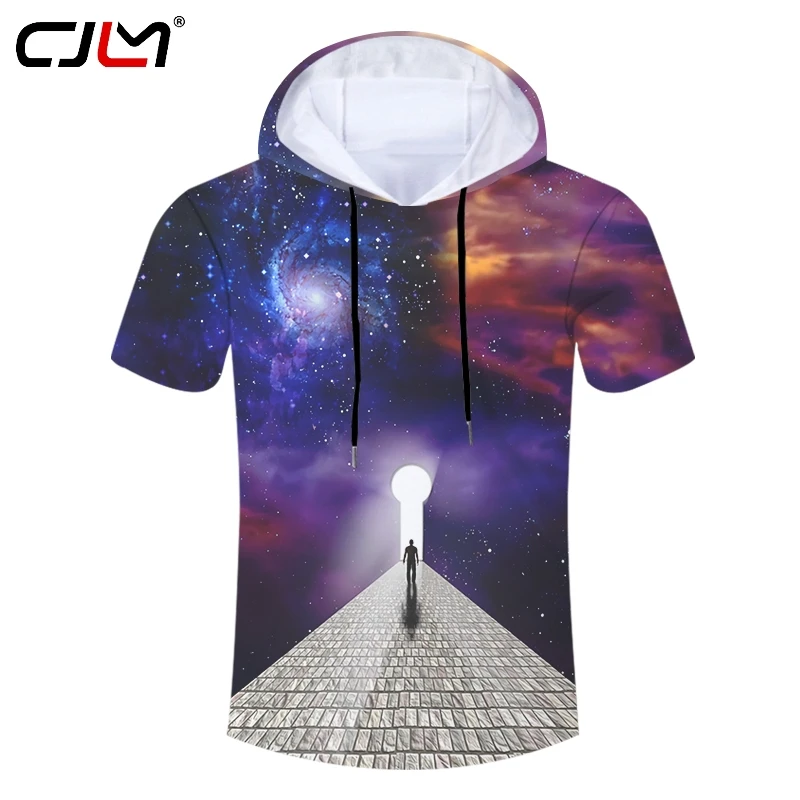 Футболка CJLM мужская с капюшоном модная смешная уличная одежда 3D принтом