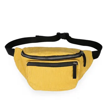 

Women Corduroy Waist Pack Belt Bag Waist Bag Chest Shoulder Bag Phone Holder Adjustable Strap Fanny Pack For Women Heuptas#25