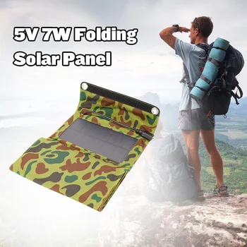 

7W 5V Folding Solar Cells USB Charger Portable Solar Panel Power Source for Mobile Cell Phones GPS Digital Camera PDA