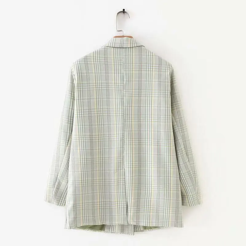 

F6655-Western Style WOMEN'S Dress 2019 Spring And Autumn New Style Retro Pattern Double Breasted Suit Jacket Women's