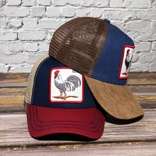 Новинка Goorin петухи Животные вышивка кожа сетка Бейсболка унисекс кепки s для женщин мужчин Snapback кепки папа шляпа летние регулируемые шапки