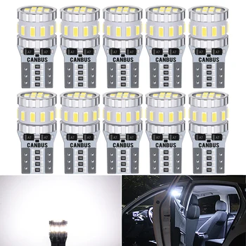 

10Pcs T10 W5W LED Canbus Error Free Bulb Car Interior Dome Light Trunk Lamp Parking Lights for Mercedes W203 W205 W204 W211 W212