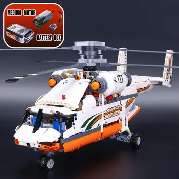 

1060 Pcs Electric Technic Double-rotor Helicopter Compatible With Transport Set Building Blocks Bricks DIY Toy For Kids