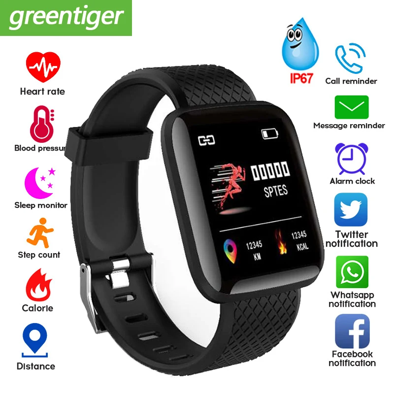 

Smart Bracelet Blood Pressure Measurement Waterproof Fitness Tracker Watch Heart Rate Monitor Pedometer Smart Band Women Men