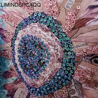 طباعة الأزهار يزين حجر الراين المرأة الدينيم الستر المؤنث ربيع الخريف بوهو الترتر معاطف طويلة الأكمام ملابس خارجية الإناث 1