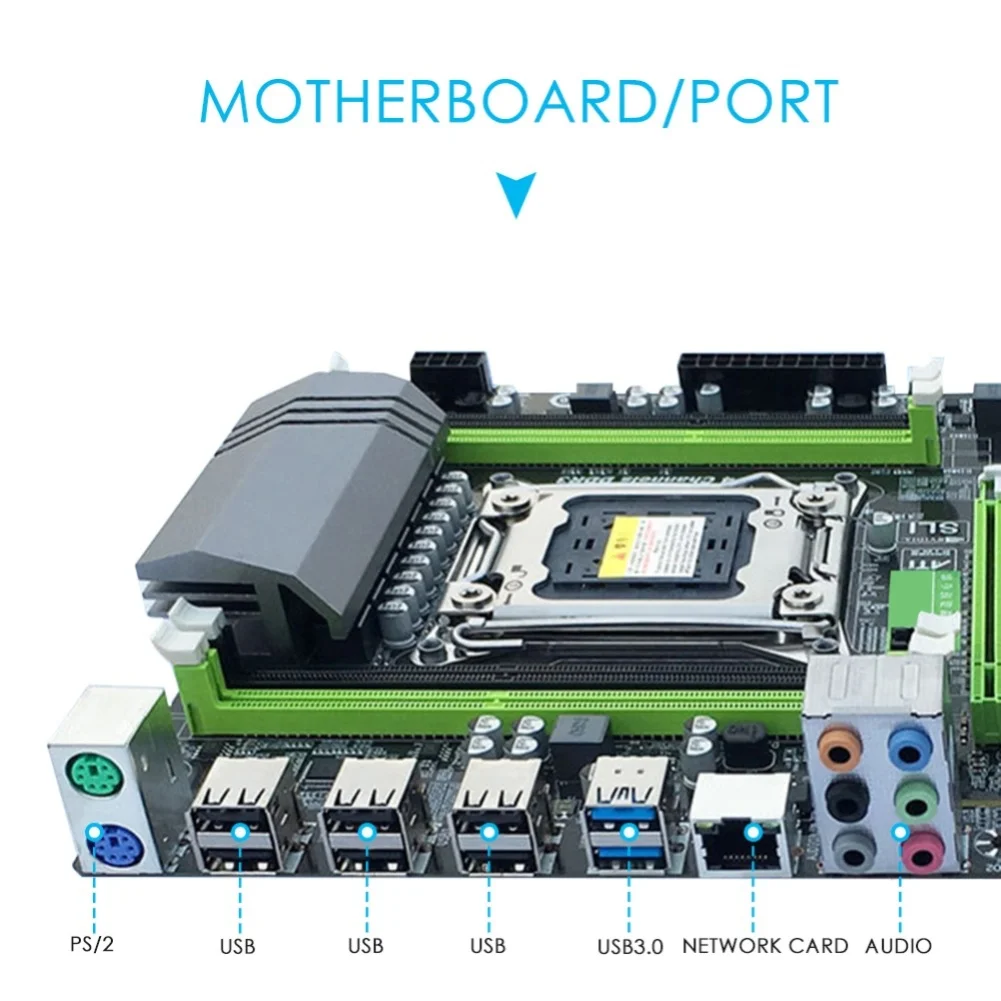 X79T PC 4 Channel Cooling Desktops Motherboard USB 3 0 M 2 DDR3 LGA2011 CPU Motherboard 4