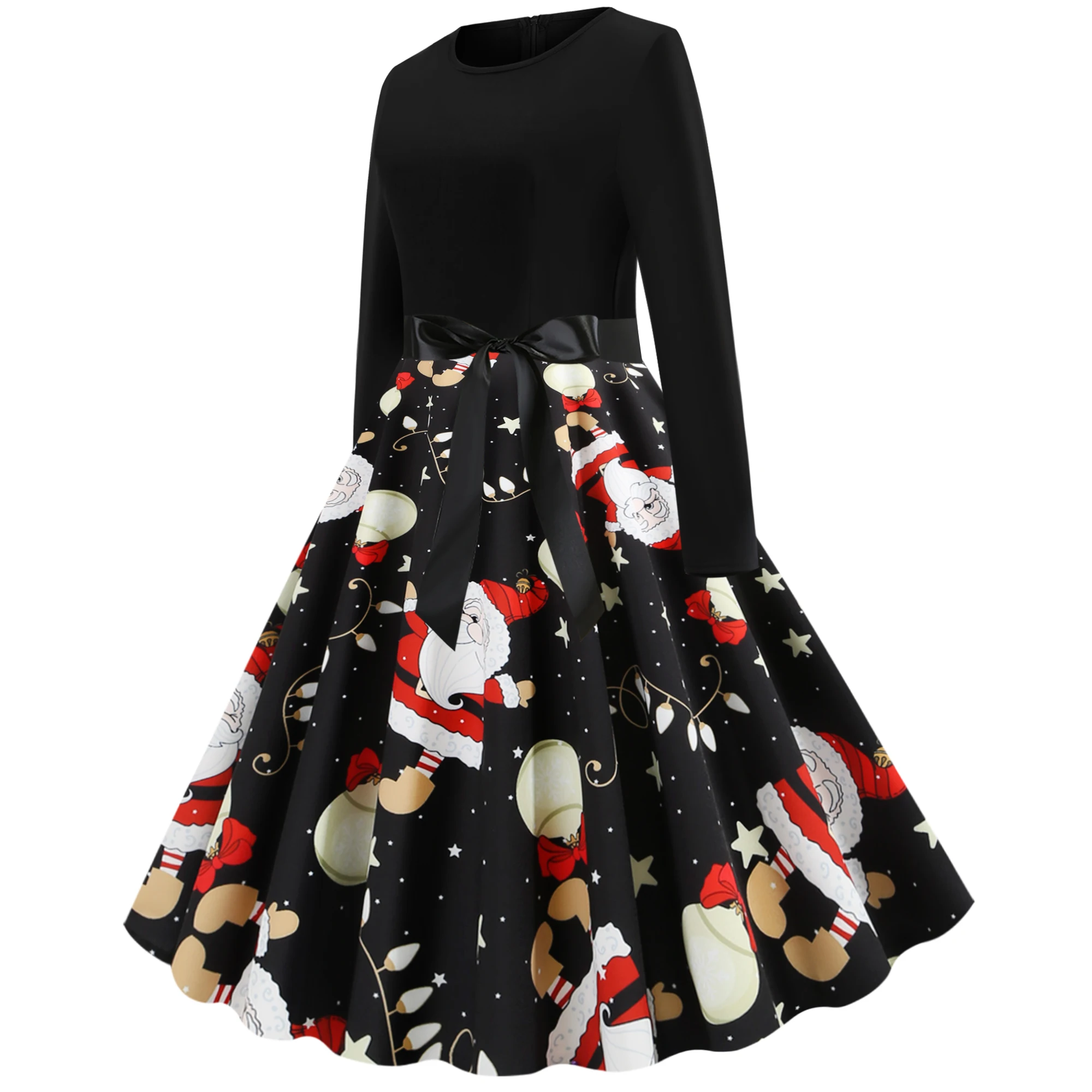 Женское винтажное платье с расклешенной юбкой длинное Плиссированное вечернее