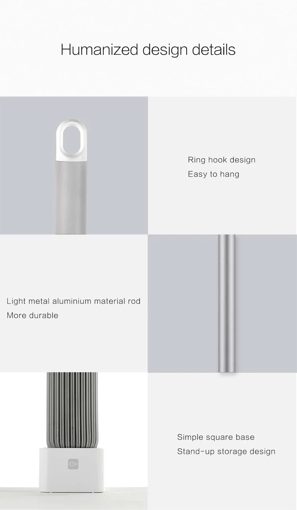 180-degree Rotating Standing Storage Space-saving Mop with Collodion Head from Xiaomi Youpin