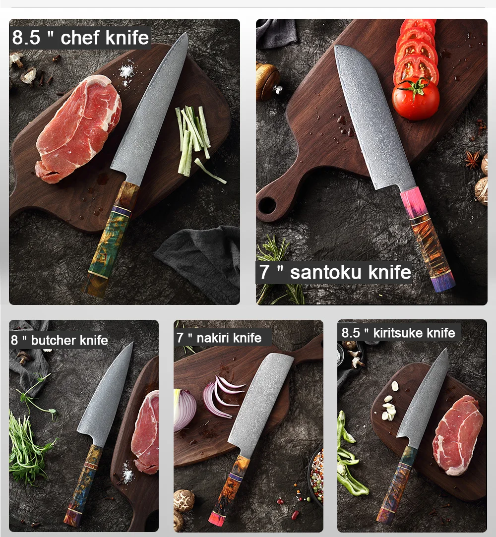 XITUO Chef der Nakiri Messer 67 Schichten Japanischen Damaskus Stahl Damaskus Kochmesser 8 Zoll Damaskus Küche Messer Verfestigt Holz HD