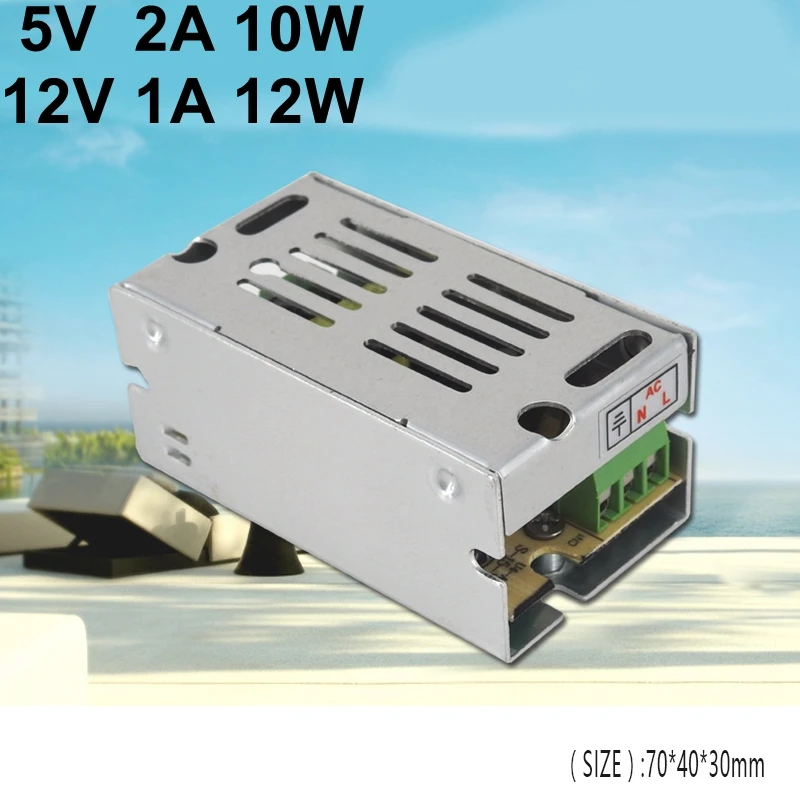 Alimentatore A Commutazione 5V 12V Driver Universale Mini Formato 110V 220V Ca A Cc Trasformatore Regolatore Di Tensione Per Cctv A Strisce Led