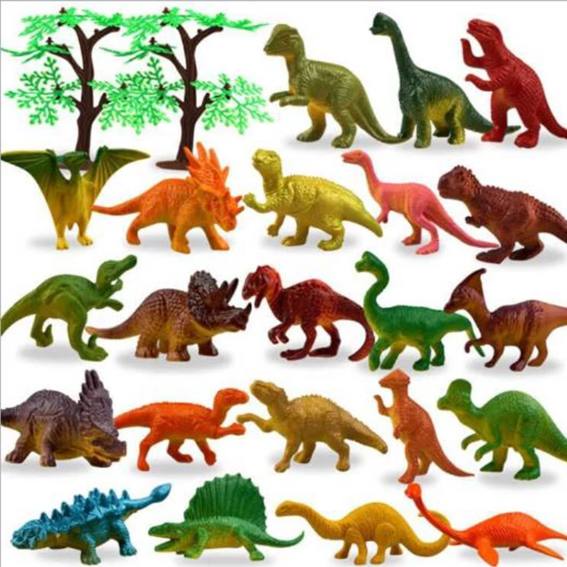 53Pcs/set Animal Toy Simulation Mini Jungle Dinosaur Wildlife Model Wild Zoo Plastic Collection Kids Model Action Character Toy 4