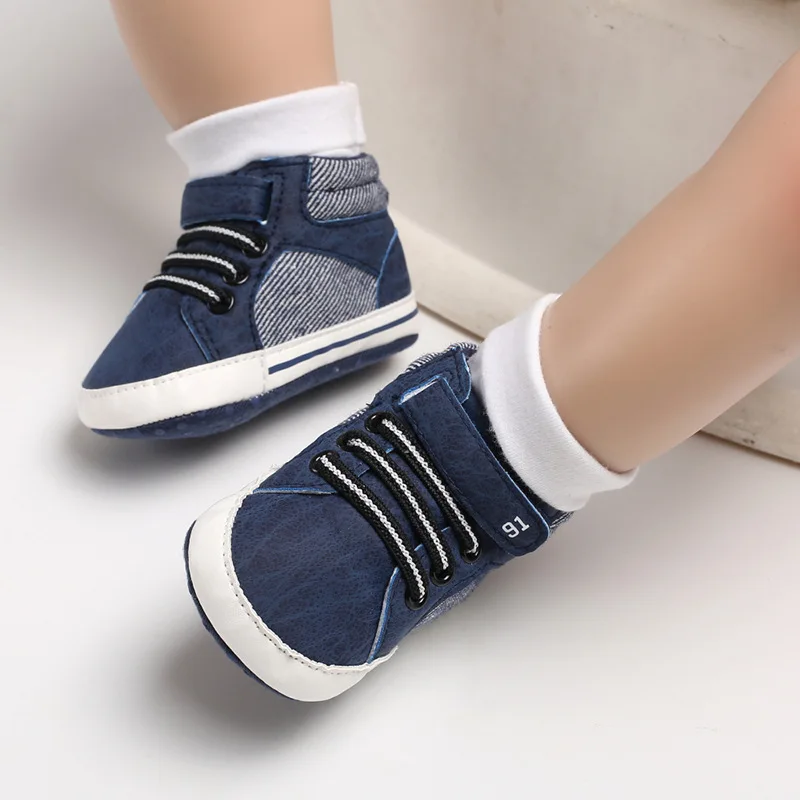 Baby Shoes Boy Newborn Infant Toddler Casual Comfor Cotton Sole Anti-slip PU Leather First Walkers Crawl Crib Moccasins Shoes