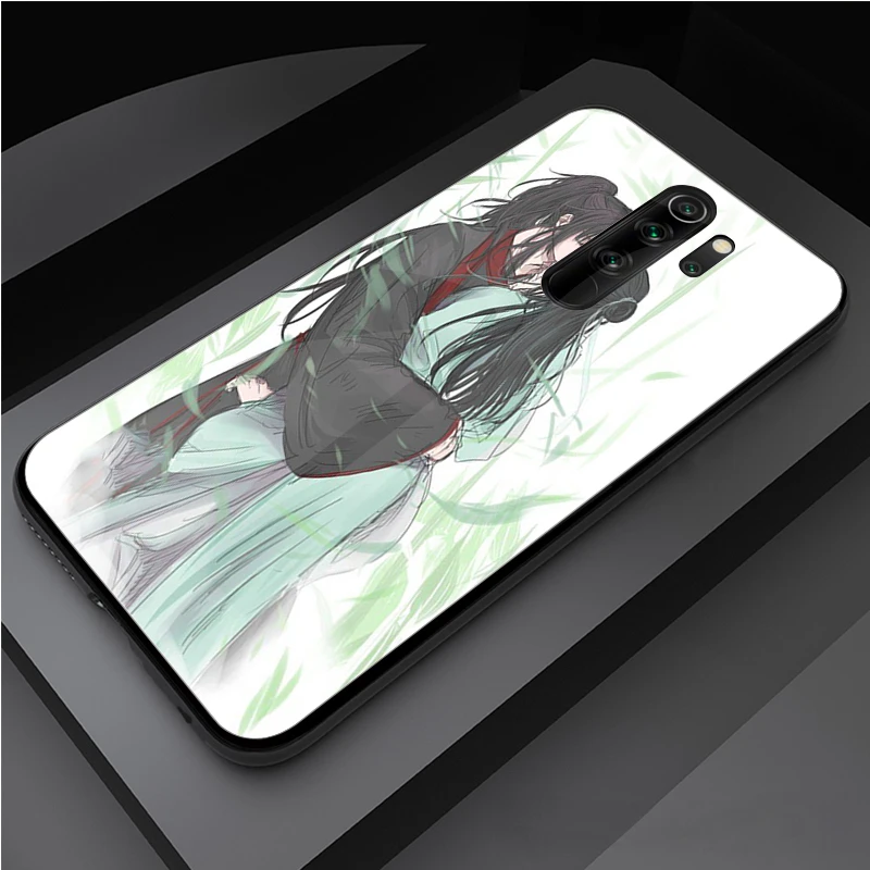 best phone cases for xiaomi Tian Guan Ci Fu black Tempered Glass Phone Case For Redmi Note 5 6 7 8 9 Pro Note8T Note9S Redmi8 9 Cover Shell xiaomi leather case cover Cases For Xiaomi