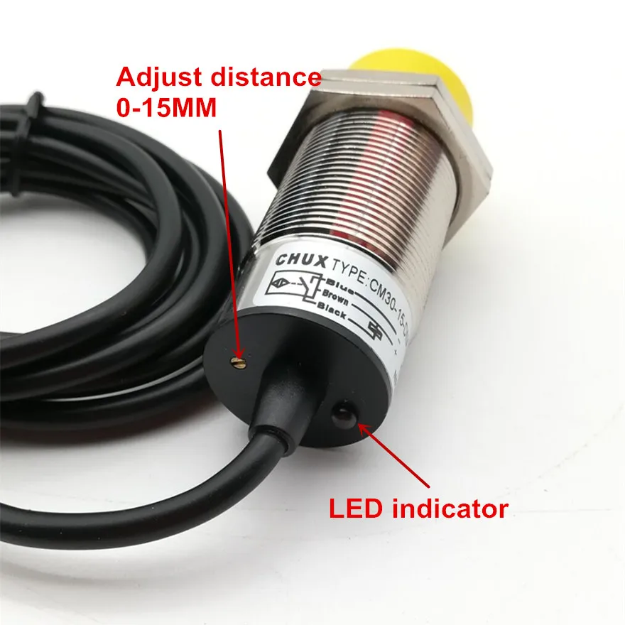 Емкостный датчик приближения M30 с регулируемым расстоянием обнаружение 15 мм