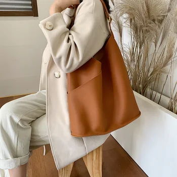 

Shangxin texture large bag women's new fashion fashion in autumn and winter 2020 large capacity bucket bag air conditioning Sing