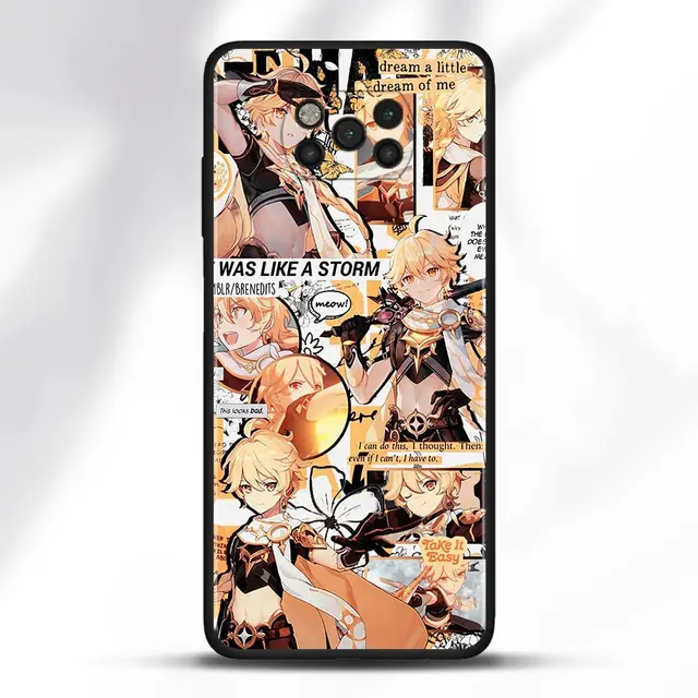 Case For Poco X3 NFC M3 Pro M3 F3 F1 Capa for Mi Note 10 Pro Lite Caso For Xiaomi CC9 Pro A3 A2 Lite Genshin Impact Anime B03