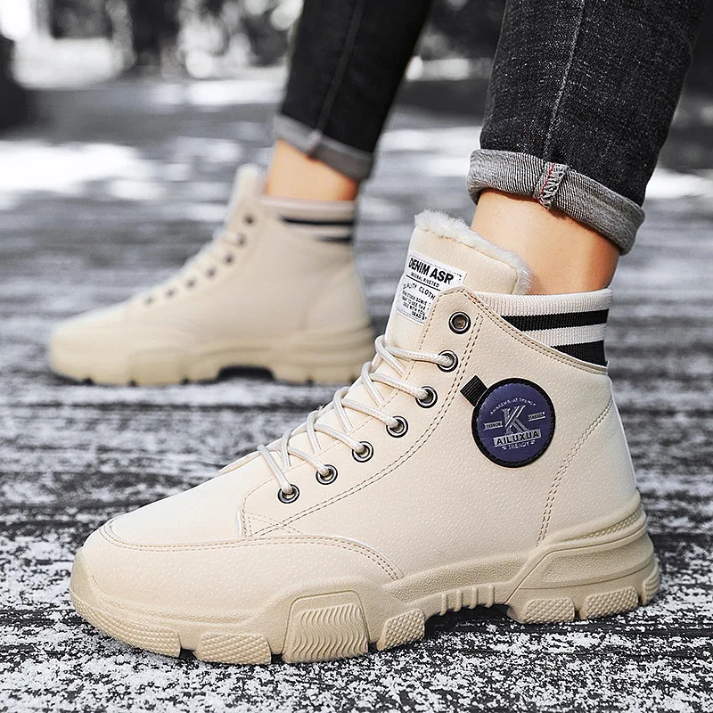 

Hot Men Casual Boots 2020 Spring Autumn Comfy Lace-up Leather Men's Boots Men Fashion Sneakers Shoes Man Lace-up Men Boots 39-44