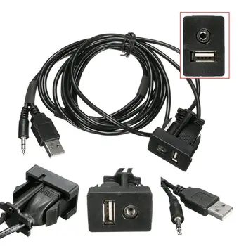 

Lead Cable USB Panel Car Dash Flush Mount Audio Socket Data Transfer Charge