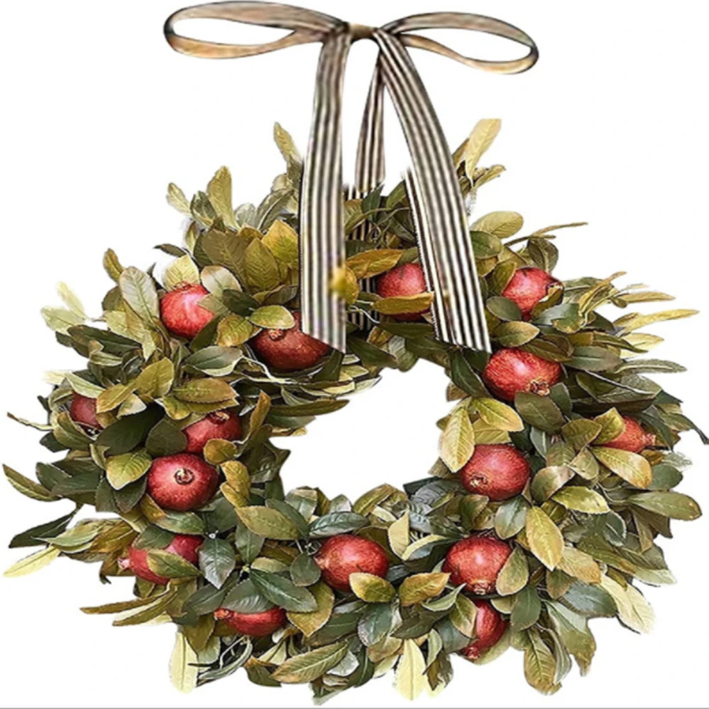 

Fall Wreath Pomegranate Wreath Indoor Outdoor Home Decor Window Wall Decoration Farmhouse Wreaths