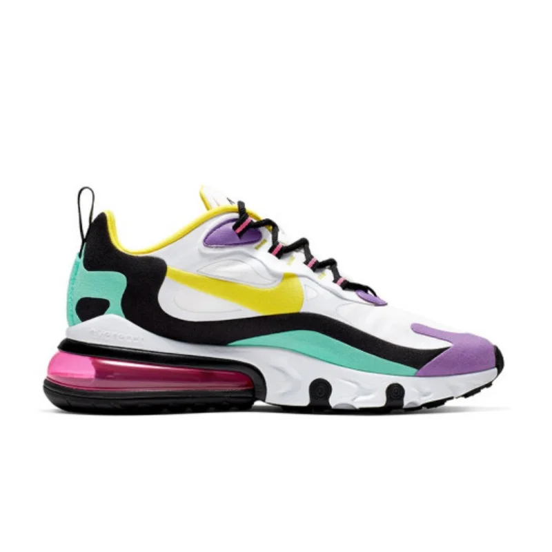 И аутентичный с Nike Air Max 270 реагируют Для женщин кроссовки дышащая и удобная спортивная обувь AT6174-101