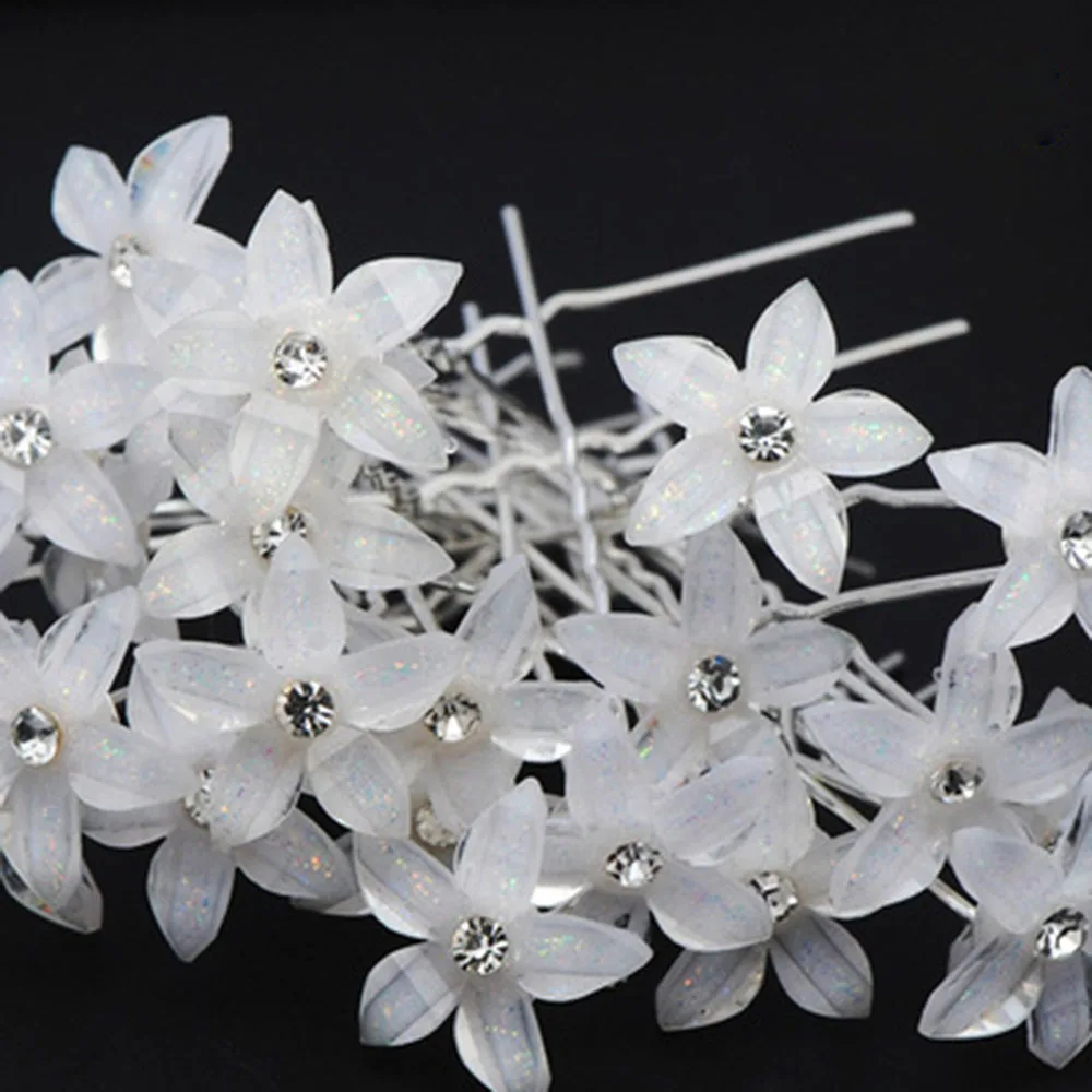 2019 New 10 20Pc Set Women Crystal Rhinestone Flower Hair Pins Clips Wedding Bridal Barrettes Hairpins 1 2019 New 10 20Pc Set Women Crystal Rhinestone Flower Hair Pins Clips Wedding Bridal Barrettes Hairpins 4
