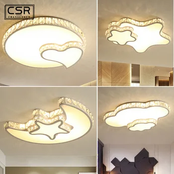

LED Ceiling Light Stars Moon LED Ceiling Lamp Simple Modern Bedroom Lamp Warm Romantic Creative Children Room Lights with RC APP
