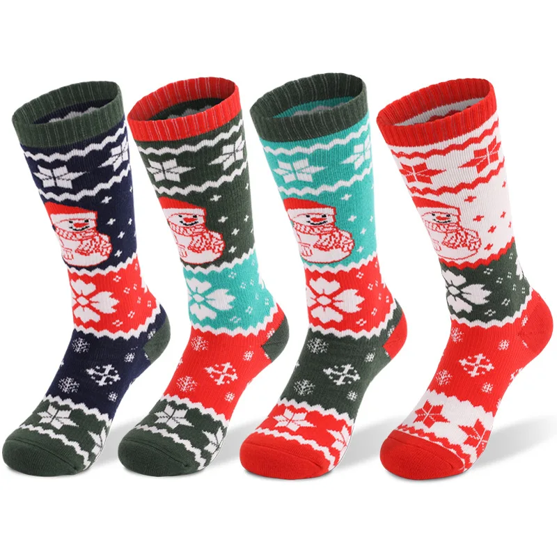 Children Ski Socks 1 Or 3 Pairs Winter Warm Snow Socks Girls Thermal
