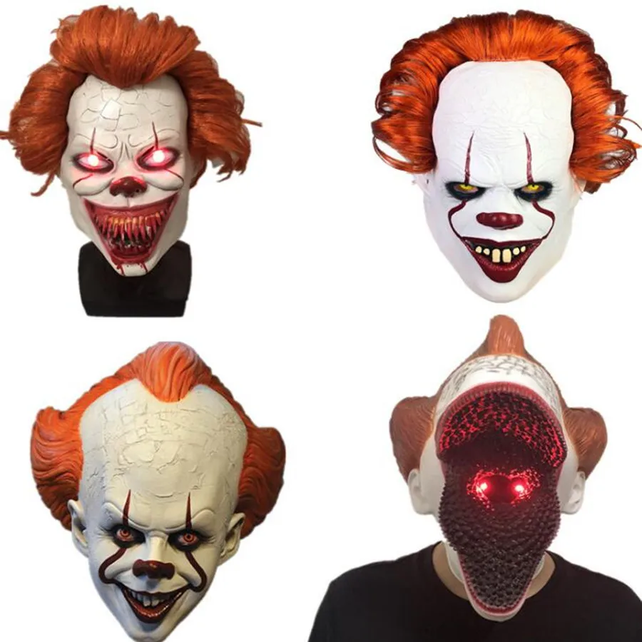 

Stephen King's It Pennywise Mask LED Clown Latex Mask Masque Movie Cosplay Helmet Prop masks