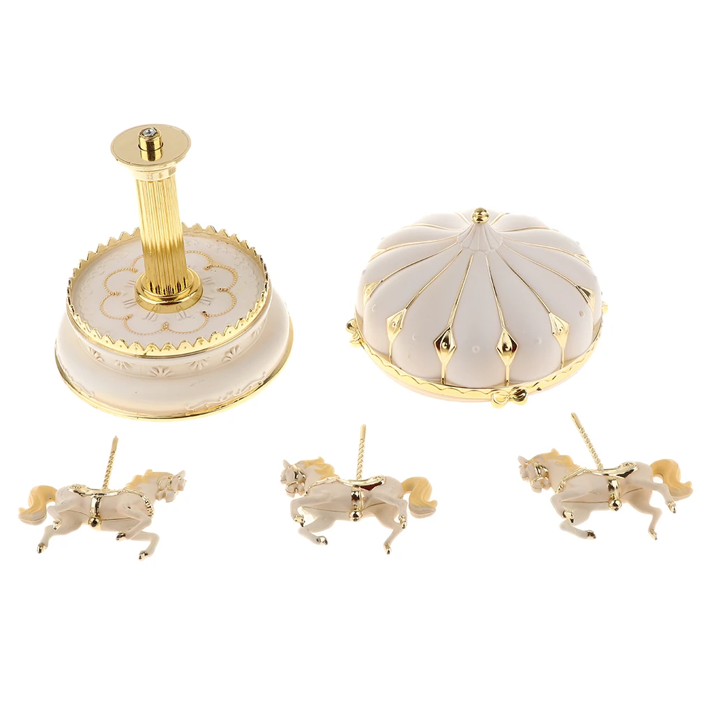 Vintage Paard Muziekdoos Speelgoed Licht Clockwork Musical Geschenken|Figuren & Miniaturen| - AliExpress