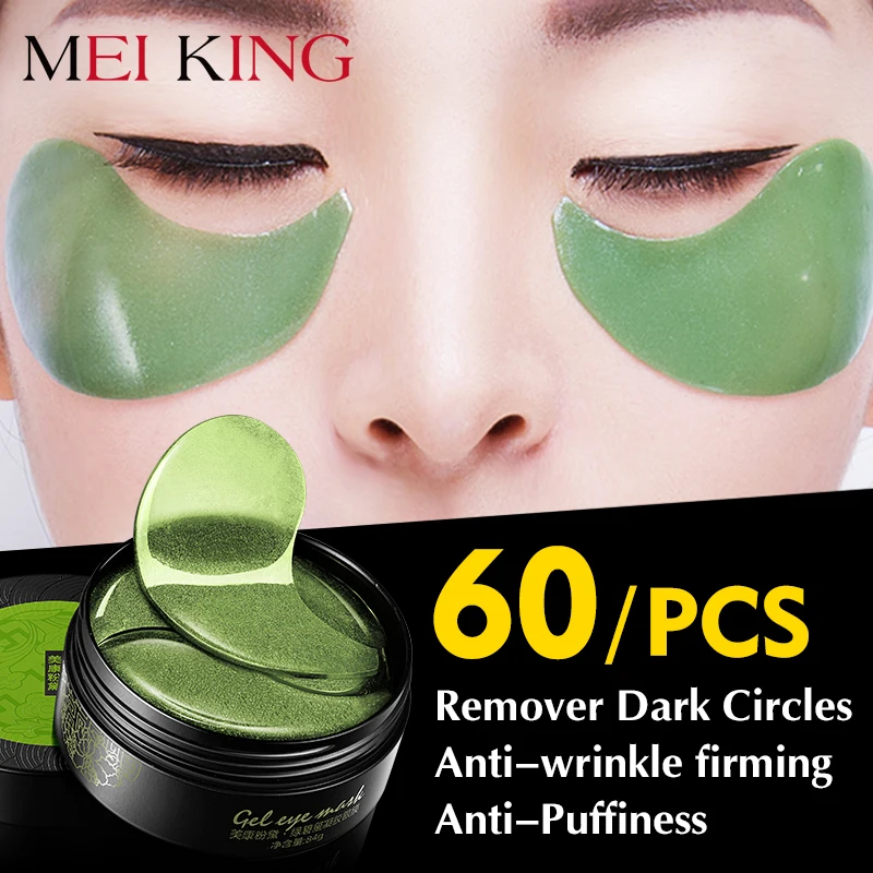 Baratos MEIKING colágeno cristal gel de máscara para los ojos parches para los ojos removedor de ácido hialurónico ojeras antiedad máscara de sueño hidratante 60 uds
