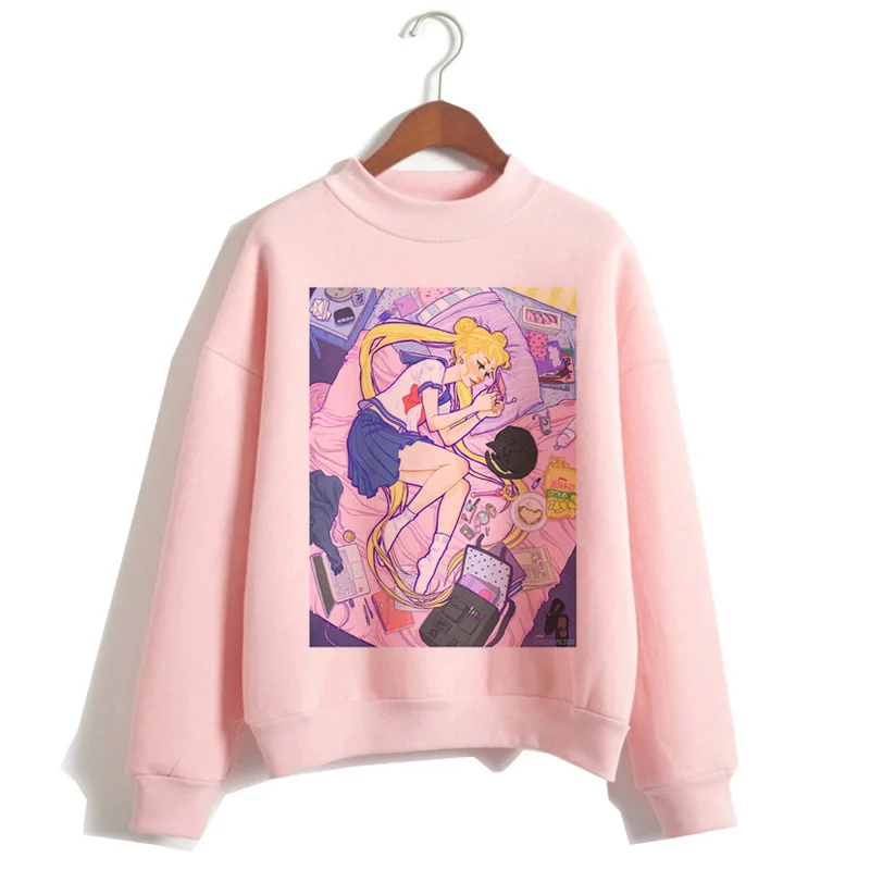 sailor moon cartoon women hoodie korean style Sweatshirt Oversized kawaii streetwear female Hoodies ulzzang harajuku Graphic