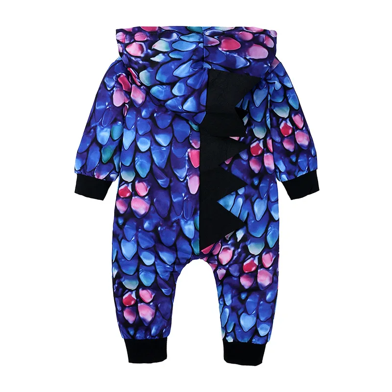 Spring Autumn Newborn Baby Rompers Infant Long Sleeve Hooded Dinosaur Outfits Baby Girls Boys Jumpsuit Kids Baby Clothes 3M-24M