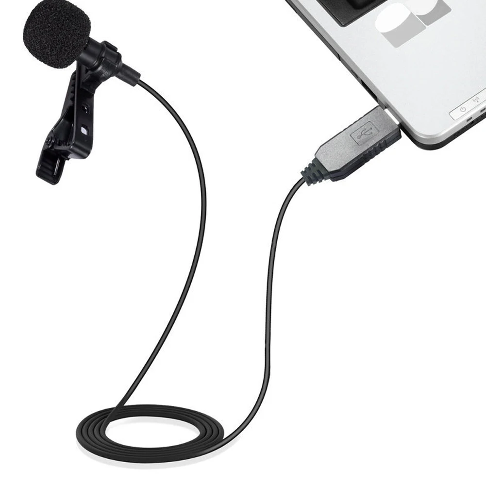 Клип на микрофон видео запись Lavalier портативный ноутбук легкий USB Skype прочный мини