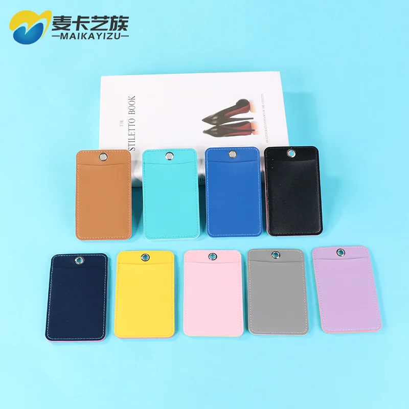 

High-end Pu Card Holder Faux Leather Work Certificate Card Sleeve Chest Card Cover Access Control Bus Meal Card Holder Badge