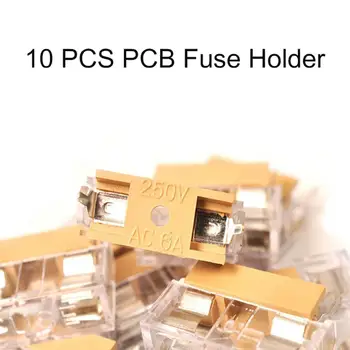 

10Pcs/Set Panel Mount PCB Fuse Holder Case with Cover for 5x20mm 250V 6A