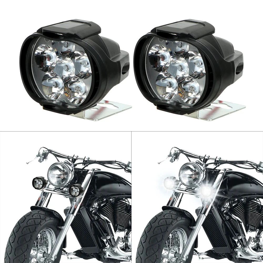 LEEPEE Светодиодный прожектор для скутеров 9-85 в 1 пара супер яркая противотуманная фара для мотоциклов Рабочая точечная фара для мотоциклов 1200лм 6 светодиодный