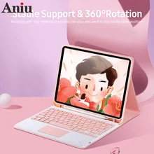 

Detachable BT Keyboard Case with Touchpad Charging Pen Slot Compatible with iPad Pro 10.5/ Air3 10.5 2019/ iPad 10.2 2020