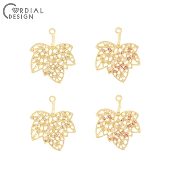 

Cordial Design 50Pcs 19*24MM Jewelry Accessories/Imitation Pearl/Charms/Leaf Shape/Earring Findings/Hand Made/DIY Pendant