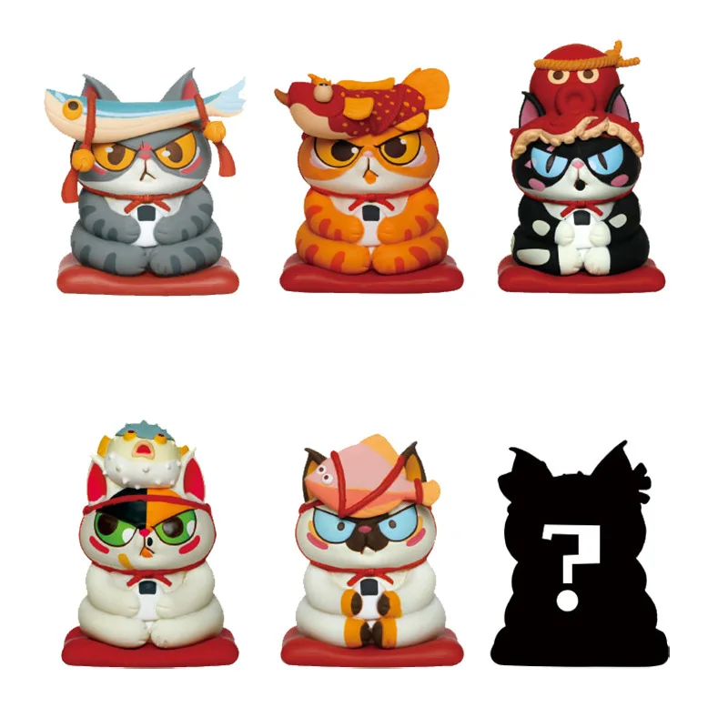 

Manzong Instant Noodles Cat Anime Blind Box Head Has Grain Garage Kit Related Products Decoration Second Element Creative Doll G