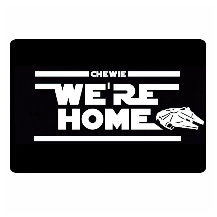 Классный Коврик для двери Chewie We're Home, Звездные войны, забавный Коврик для двери, коврик для передней двери, Противоскользящий резиновый коврик, коврик, гик, подарок - Цвет: B
