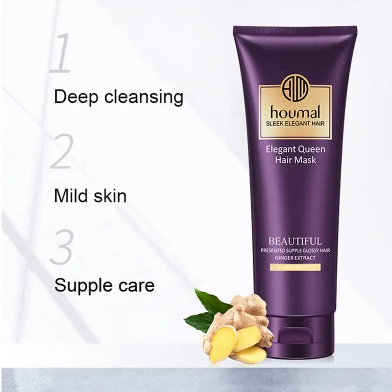 

Ginger Silky Smooth Hair Mask Conditioner Film Mild Skin Hair Treatmen Hair Straightening Repair Moisturizing Hair Care