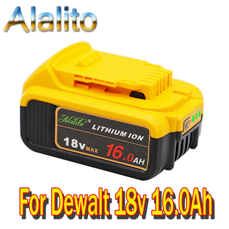 Сменный литий-ионный аккумулятор Alalito 18 в 16000 Ач DCB200 для электроинструмента DeWalt MAX