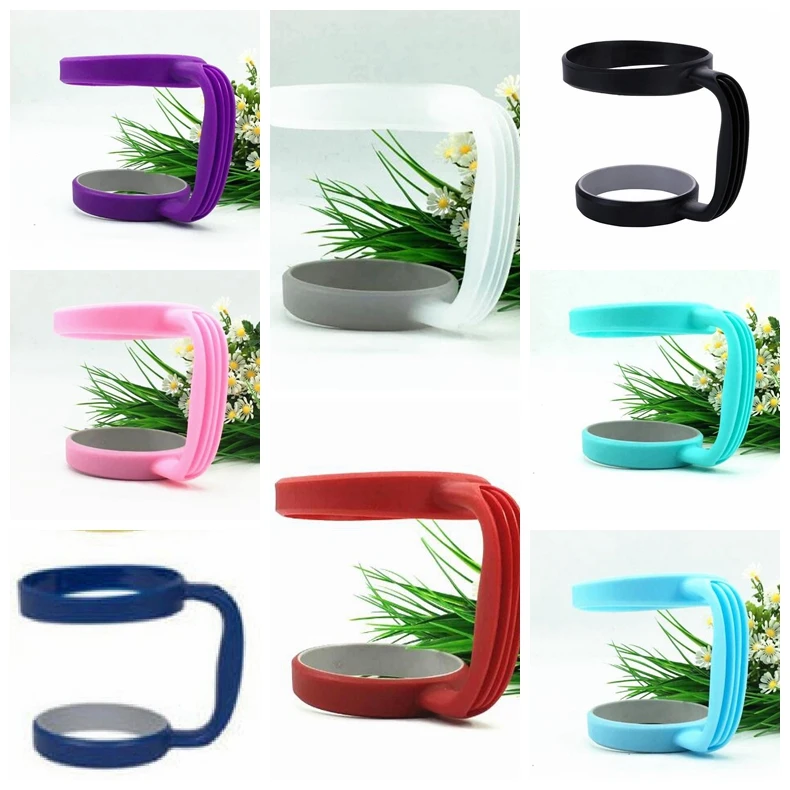 25pcs 8color New Hot Cups Holder Plastic Cup two ring handle 30oz umbler Handle Fit for Cup Mugs 30oz two ring handle
