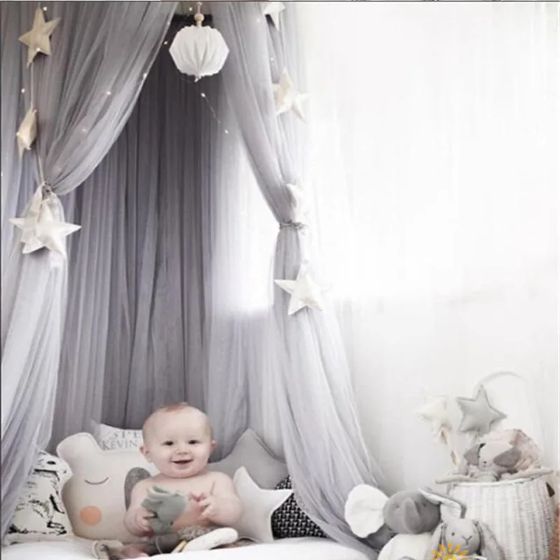 Cortina de Cama do Bebê Berço do Bebê Mosquiteiro Dossel Tenda Rede Berço Pendurado Cúpula Menina Princesa Crianças Jogar Quarto Decoração 12 tenda berço do bebê rede berço pendurado