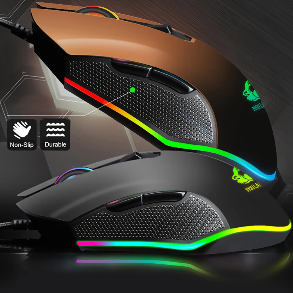 Professional Wired Gaming Mouse 6 Buttons 3200DPI Mice with RGB Backlight Optical Sensor USB Computer Mouse for PC Gamer Laptop PK Razer Gaming Mouse (11)