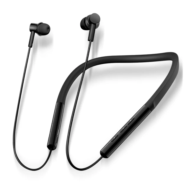 Оригинальные Xiaomi Bluetooth наушники с шейным воротником, спортивные беспроводные Bluetooth наушники, активные наушники с шумоподавлением, динамические наушники - Цвет: Black
