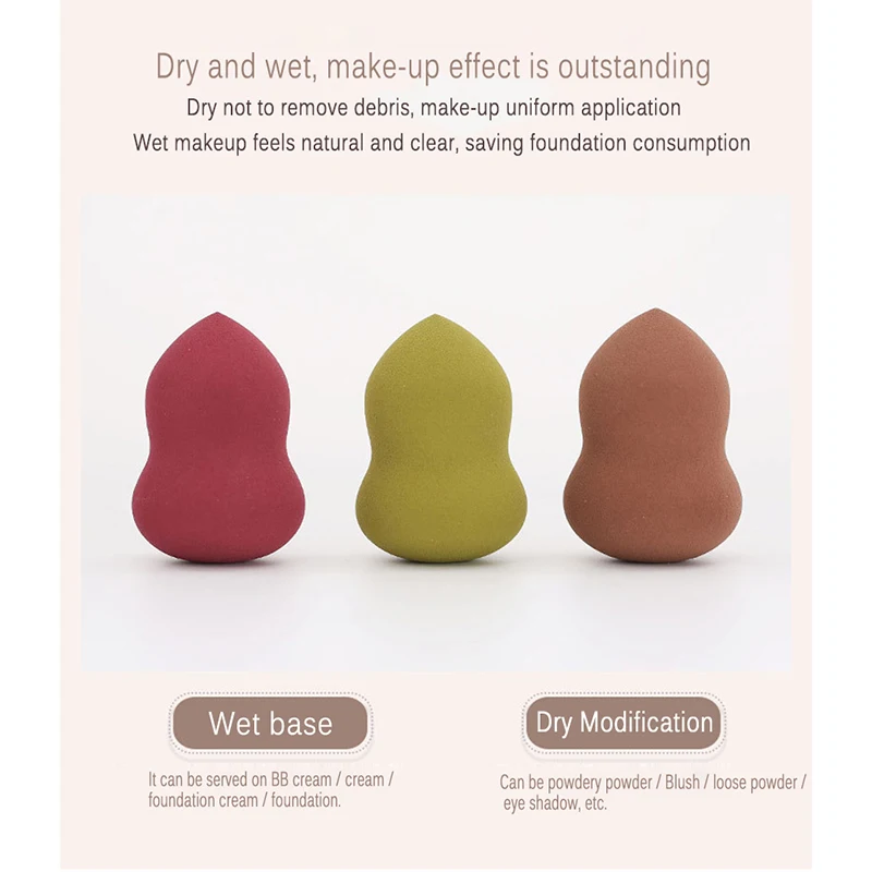 Gourd-shaped Makeup Egg Dry-wet Dual-use Good Elasticity Soft Powder Puff Makeup Tools