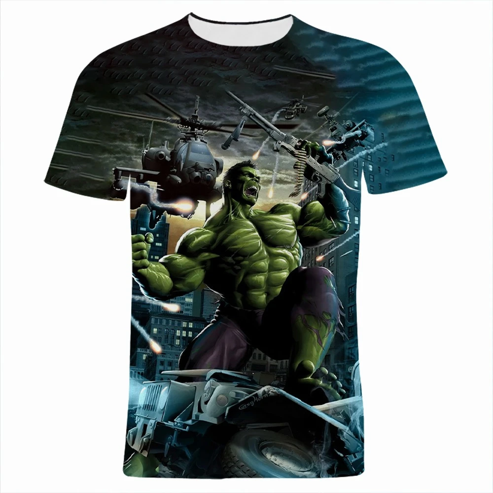 Nosotros mismos Rubicundo Platillo Camiseta de Marvel Hulk para hombre, camiseta de manga corta con estampado  3D, informal, para niños y niñas, Harajuku, de gran tamaño, Emo|Camisetas|  - AliExpress