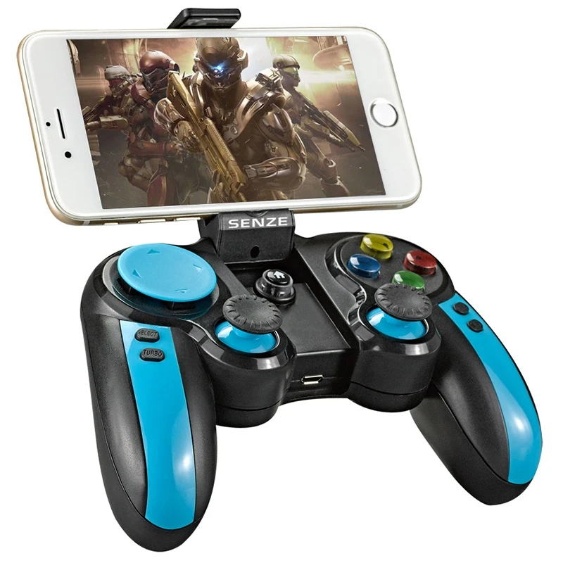  SENZE SZ-A1019 Wireless Bluetooth Game Controller Gamepad Joysticks for Android/Windows /PC Holder 