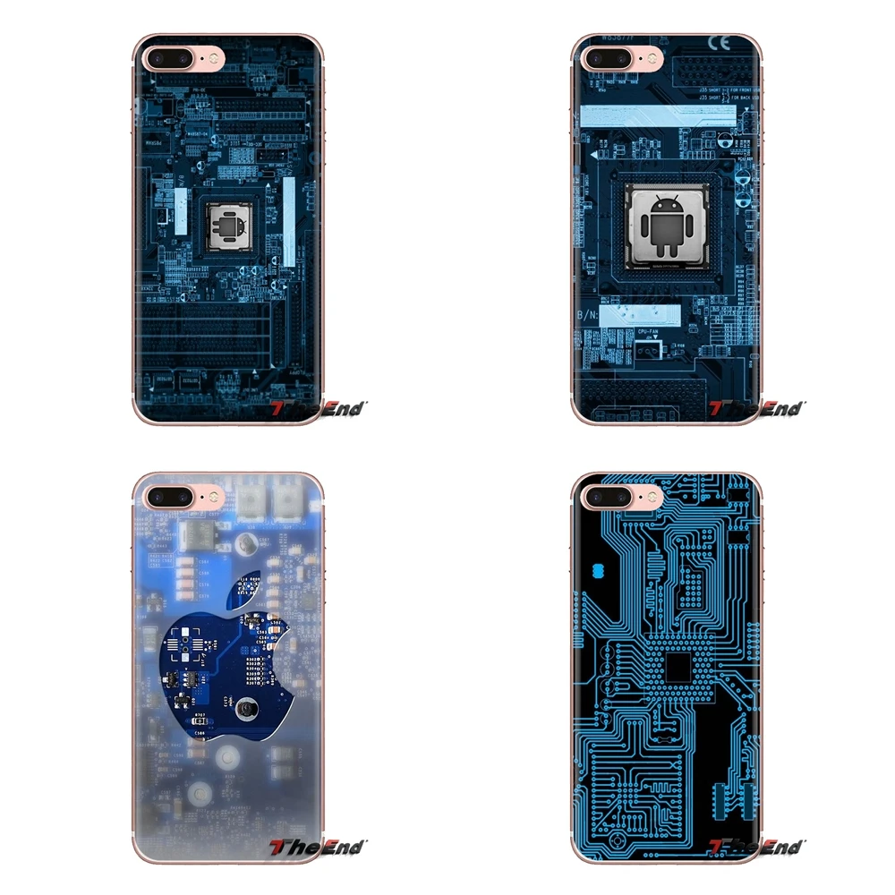 Phone Cover Bag your Smartphone core Circuits board For Xiaomi Mi4 Mi5 Mi5S Mi6 Mi A1 A2 5X 6X 8 9 Lite SE Pro Max Mix 2 3 2S |